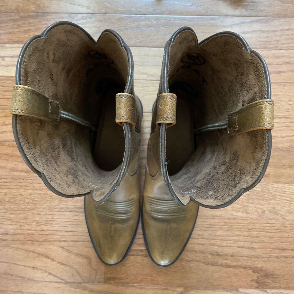 ARIAT Heritage R Toe Western Boots Sz 7.5B Copper Brown 10035999 Cowgirl - Picture 11 of 12